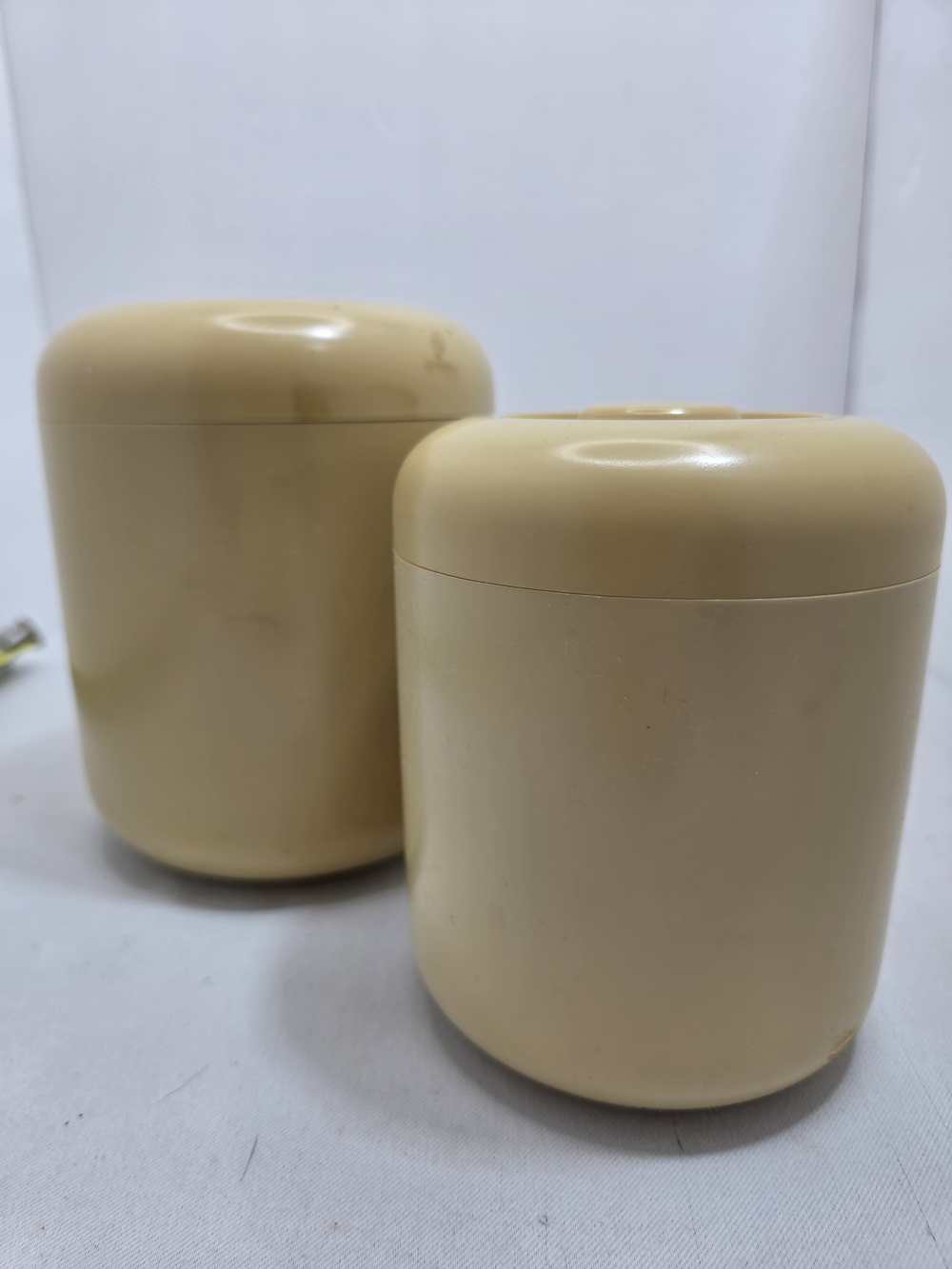 Vintage Mid Century Modern Trend Pacific Don Wall Canisters Set of 2 Tan Japan